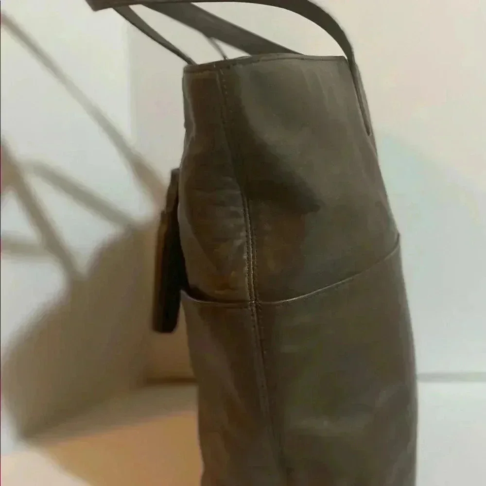 Coach vintage brown leather tote handbag